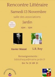 Rencontre littéraire, samedi 13 novembre 2021